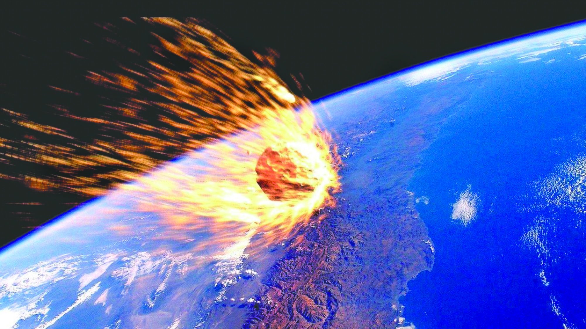 Meteorite in the Earth's atmosphere